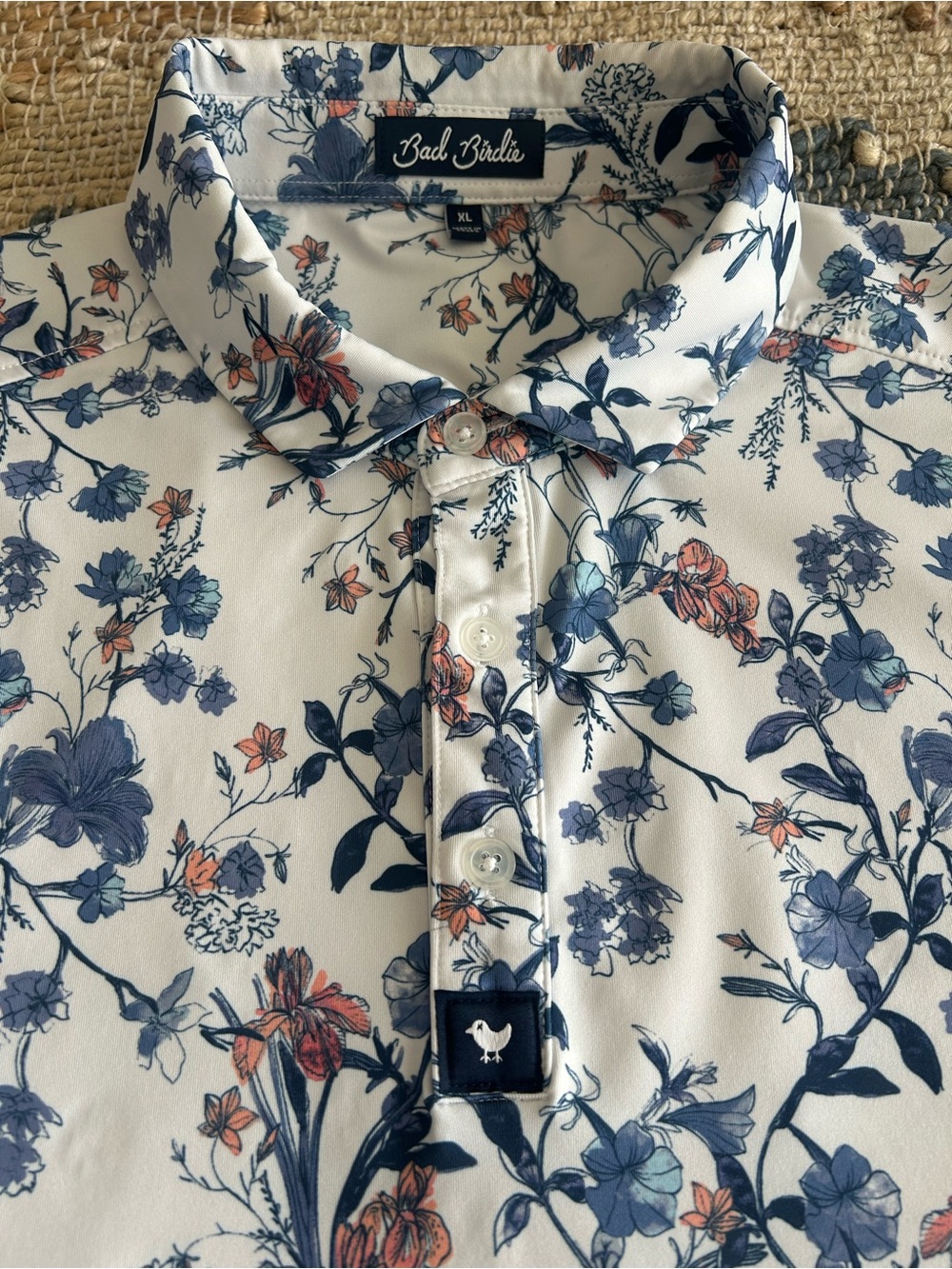 Bad Birdie Core Performance Polo Floral